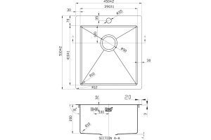 Мойка кухонная Zorg Inox PVD 4551 grafit - 2