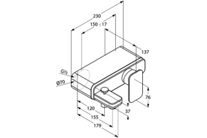 Смеситель Kludi E2 для ванны с душем 494450575 - 3