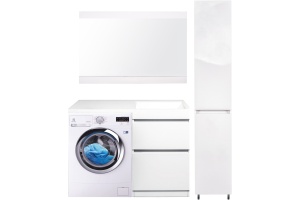 Мебель для ванной Style Line Даллас 115 Люкс Plus напольная, белая - 2