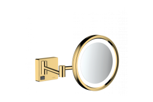 Косметическое зеркало Hansgrohe AddStoris с подсветкой полированное золото