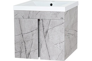 Тумба под раковину Misty Торос 100 серая глянцевая