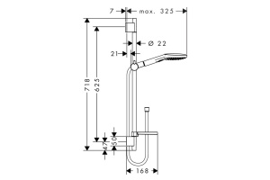 Душевой гарнитур Hansgrohe  (26622400) - 2