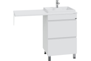 Тумба под раковину над стиральной машиной напольная Санта Марс 59 белый