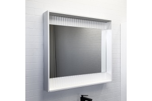 Зеркало-шкаф Comforty Марсель 90 с подсветкой