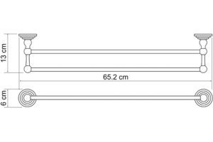 Полотенцедержатель Wasserkraft Ammer K-7040 двойной - 3