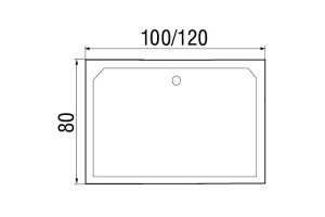 Поддон душевой прямоугольный River Wemor 100/80/41 S (10000006110) - 3