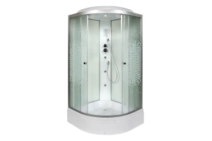Душевая кабина Deto L 80х80 с гидромассажем и электрикой, хром (L780GM+EL)