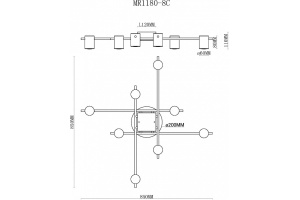 Потолочная люстра MyFar Gella MR1180-8C - 2