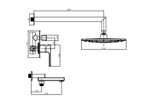 Душевой комплект Gappo Futura G7117-8 - 2