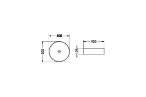 Накладная раковина Vincea 40х40 черная - 2