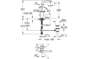 Смеситель Grohe Concetto 23739002 для раковины - 2