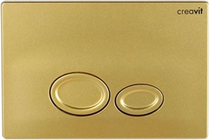Кнопка смыва Creavit Drop, золото матовое