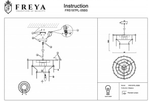 Подвесная люстра Freya Sophia FR5197PL-05BS - 3