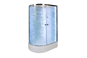 Душевая кабина Deto ЕМ 120х80 с гидромассажем, хром (EM2712RNLED+GM)