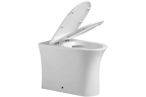 Унитаз приставной Agger белый с сиденьем микролифт - 2