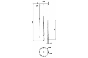 Подвесной светильник Maytoni Cascade MOD132PL-L28BK2 - 2