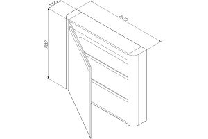 Зеркало-шкаф AM.PM Sensation 80 L белый глянец - 2