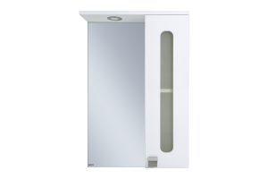 Зеркало-шкаф Misty Урал 50 правое белое с подсветкой