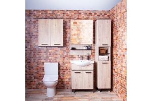 Зеркало-шкаф Бриклаер Карибы 60 дуб кантри, венге R - 2