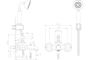 Смеситель Bravat Art F675109U-B1-RUS для ванны с душем - 2