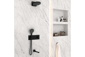 Душевой комплект Vincea Inspire с термостатом черный матовый - 3