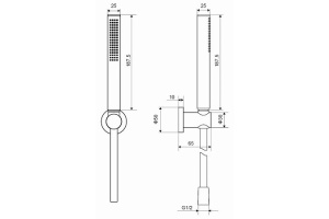 Душевой гарнитур Excellent Loka хром - 2