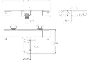 Термостат Swedbe Mercury 9062 для ванны с душем - 2