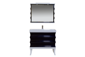 Зеркало Misty Чикаго 96х76 черно-белое с подсветкой - 2