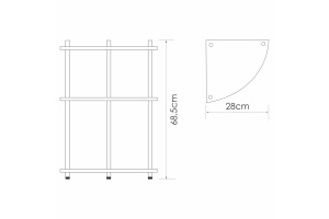 K-4133 Напольная тройная полка - 3