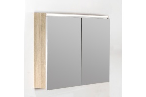 Зеркало-шкаф Armadi Art Vallessi 100 с подсветкой светлое дерево