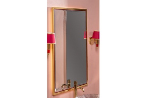Зеркало Armadi Art Monaco 70х110 с подсветкой бордо - золото - 3