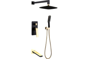 Душевой комплект Boheme Venturo черный, золото (384-B-2)