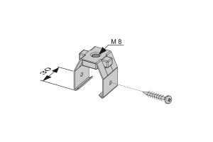 Установочный элемент с резьбой М8 - 2