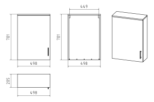 Шкаф Misty Купер 50 правый белый глянцевый - 3