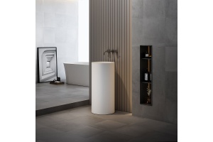 Напольная раковина Vincea 40х40х85 белая матовая - 2