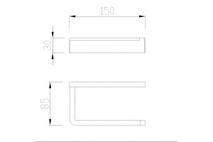 Держатель туалетной бумаги Abber Westen хром - 2