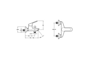 Смеситель Jacob Delafon Lucien E20848-CP для ванны с душем - 2