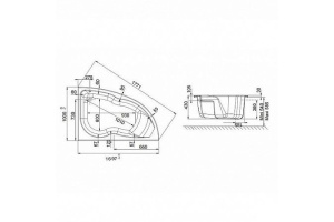 SF219RU-NF каркас для ванны MICROMEGA DUO 170x105 - 2