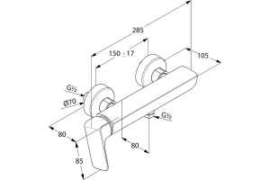 Смеситель Kludi Ameo для душа 416750575 - 3