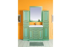 Тумба для комплекта Misty Vena 75 салатовая, патина - 3