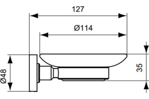 Мыльница Ideal Standard IOM прозрачное стекло - 2