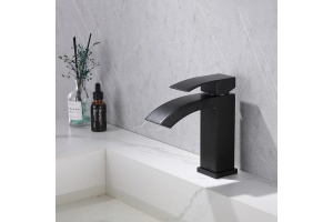 Смеситель для раковины Abber Wasserfall черный, матовый (AF8610B) - 2