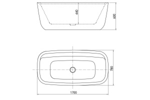 Акриловая ванна Aquanet Fine 260045 170x80, белая - 2