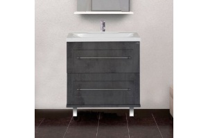 Тумба с раковиной Misty Марта 80 темный бетон - 2