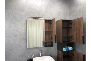 Зеркало-шкаф Comforty Штутгарт 75 дуб темно-коричневый - 2