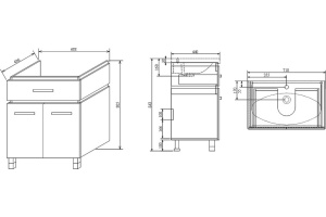 Тумба для комплекта Sanflor Техас 70, напольная, орегон - 3