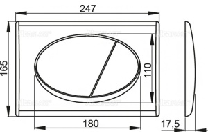 Кнопка смыва AlcaPlast ALCA M72 хром матовый - 2