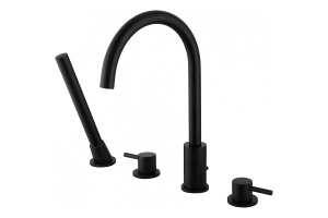 Смеситель на борт ванны Abber Wasser Kreis черный матовый