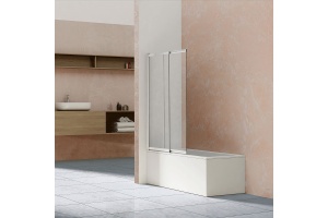 Шторка на ванну Vincea VSB-1E100CL 100 см, профиль хром, стекло прозрачное