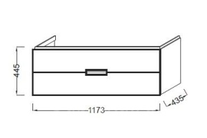 Тумба под раковину Jacob Delafon  117.3 см (EB1137-G80) - 2